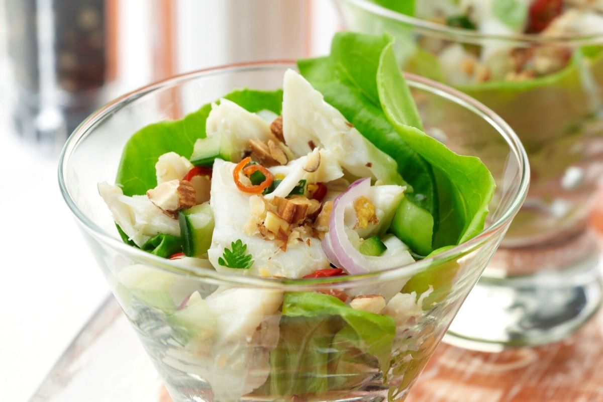 Southeast Asia Crab and Almond Salad