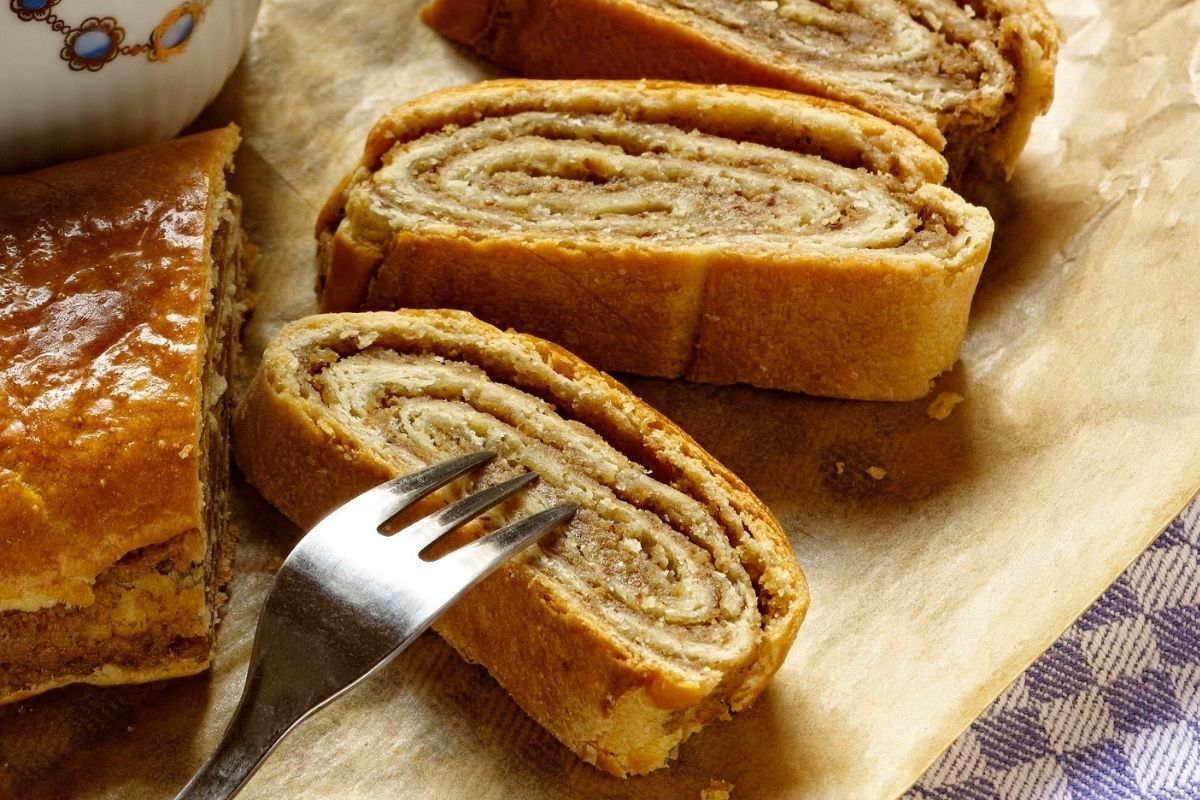 Almond Filled Hungarian Roll