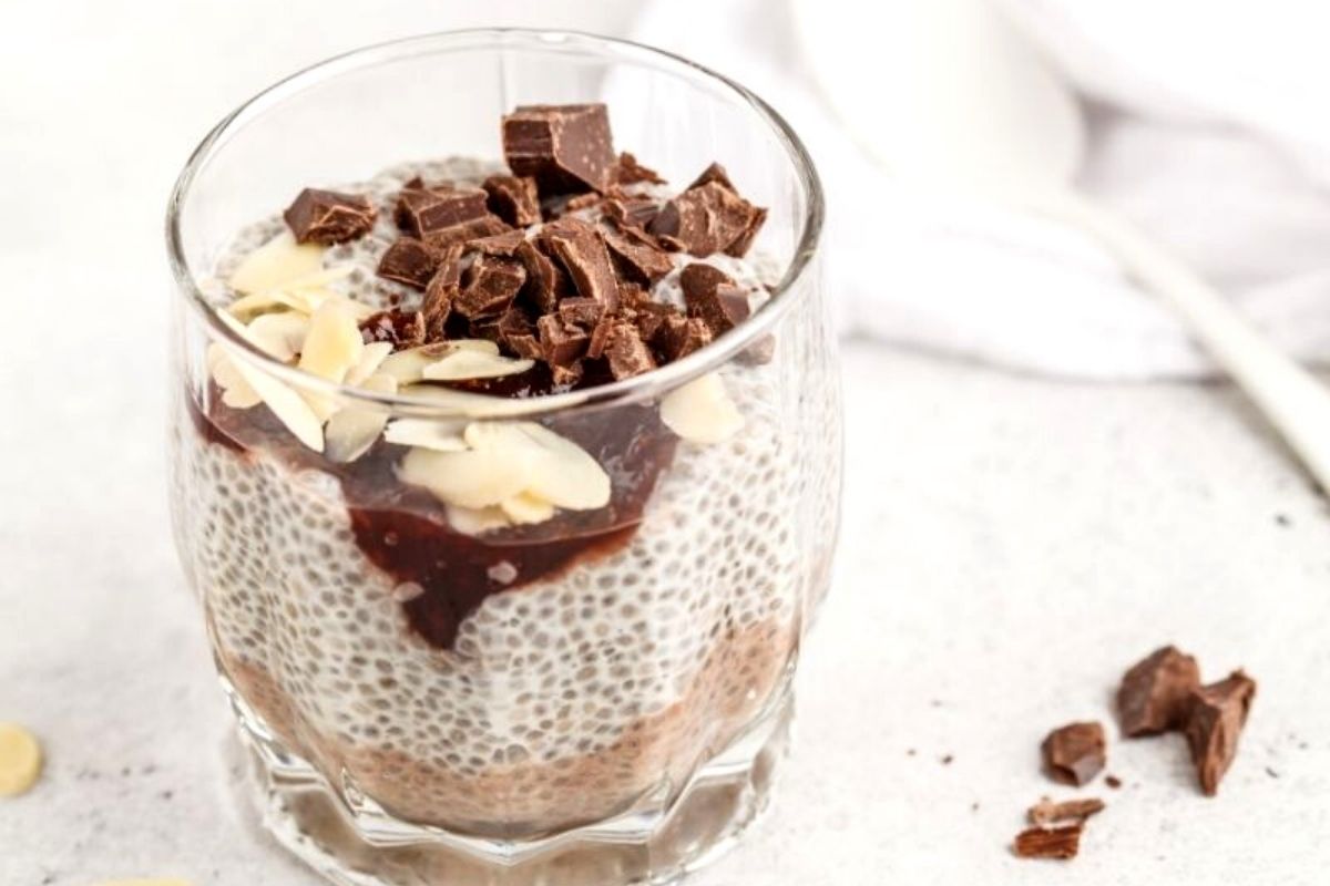 Chocolate Coconut and Almond Chia Pudding