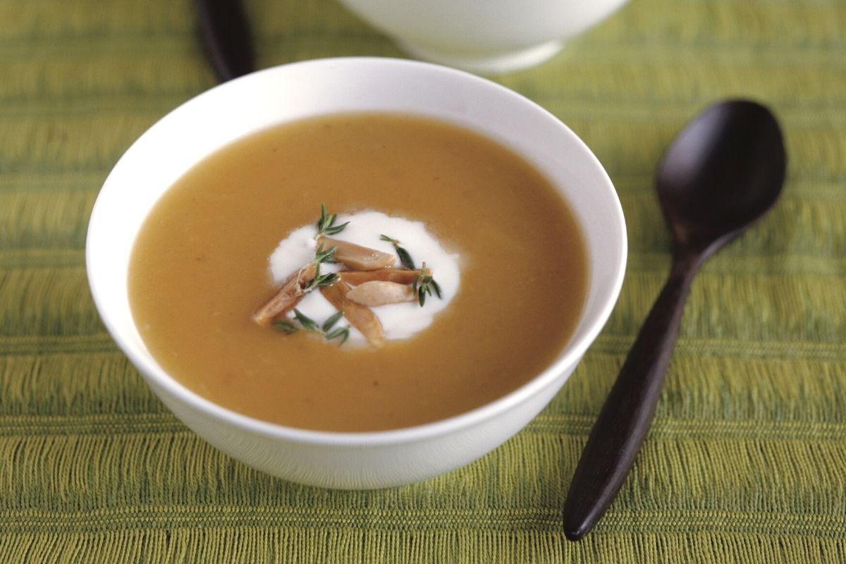 Curried Butternut Squash Soup with Almonds