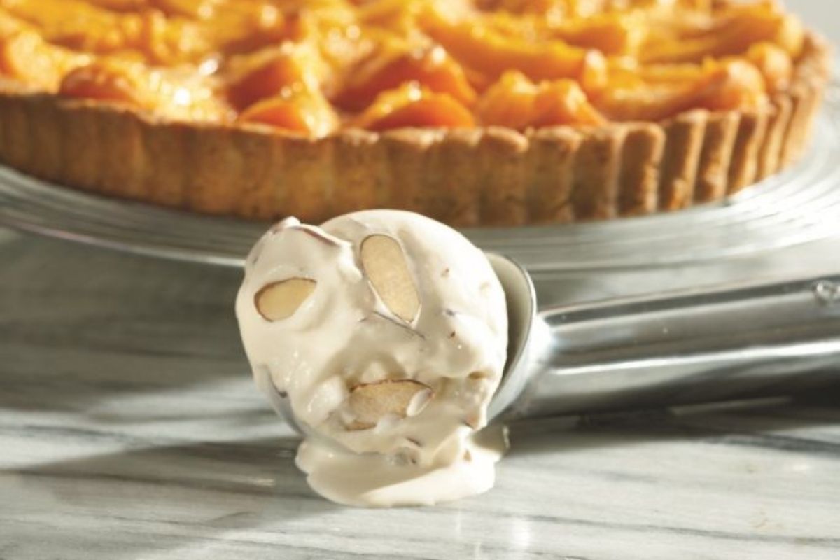 Glorious Apricot Tart with Roasted Almond Ice Cream